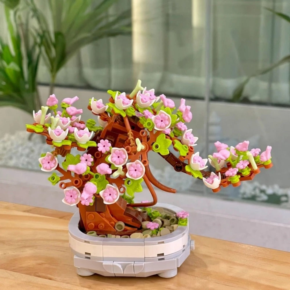 ミニブロックで作る桜の盆栽