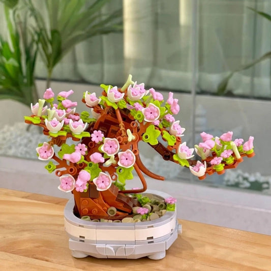 ミニブロックで作る桜の盆栽